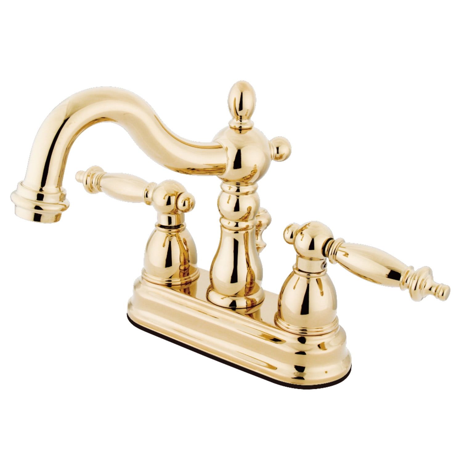 Heritage Polished Brass 4-Inch Centerset Bathroom Faucet