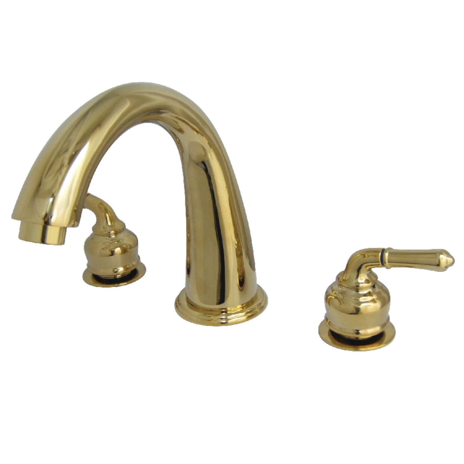 Polished Brass Two-Handle Roman Tub Faucet