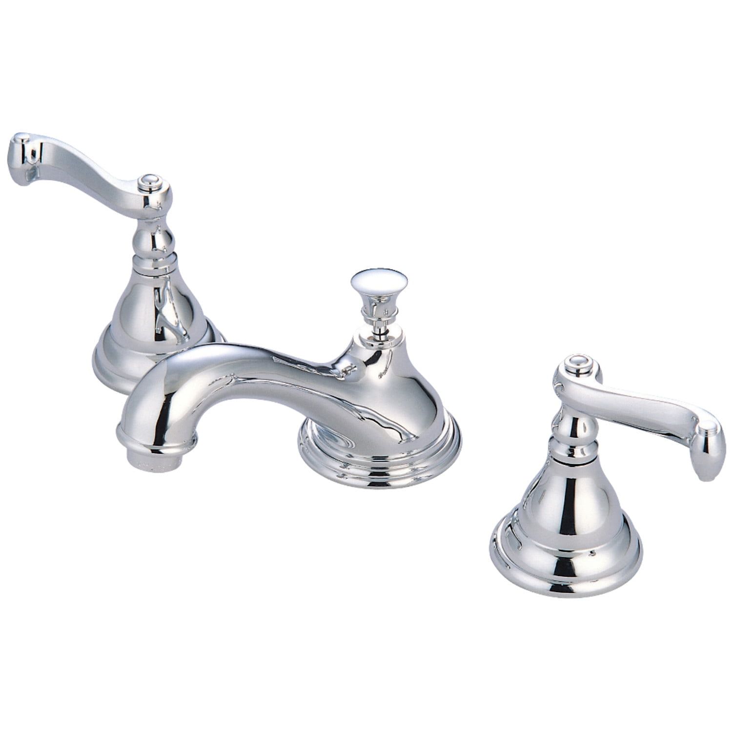 Royale Polished Chrome 8" Widespread Traditional Bathroom Faucet