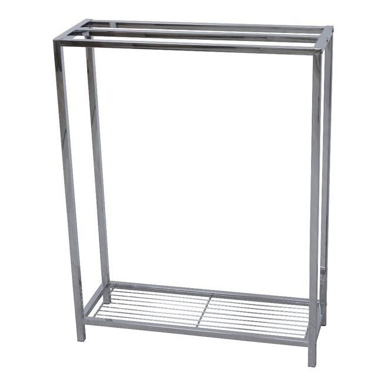 Polished Chrome Freestanding Iron Towel Rack with 3 Bars