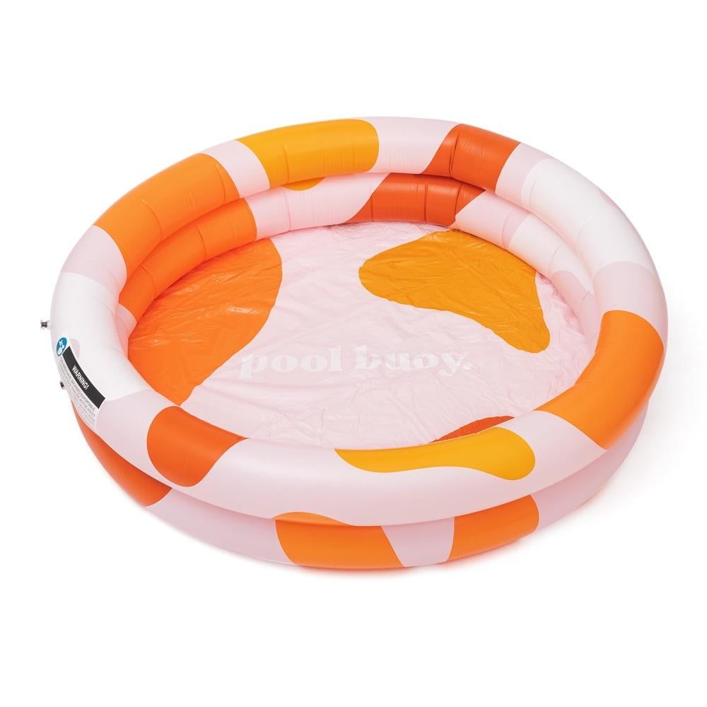 Round Orange and Pink Inflatable Plastic Pool