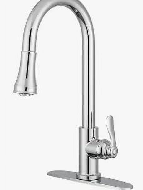 High Arc Stainless Steel Kitchen Faucet with Pull-Out Spray