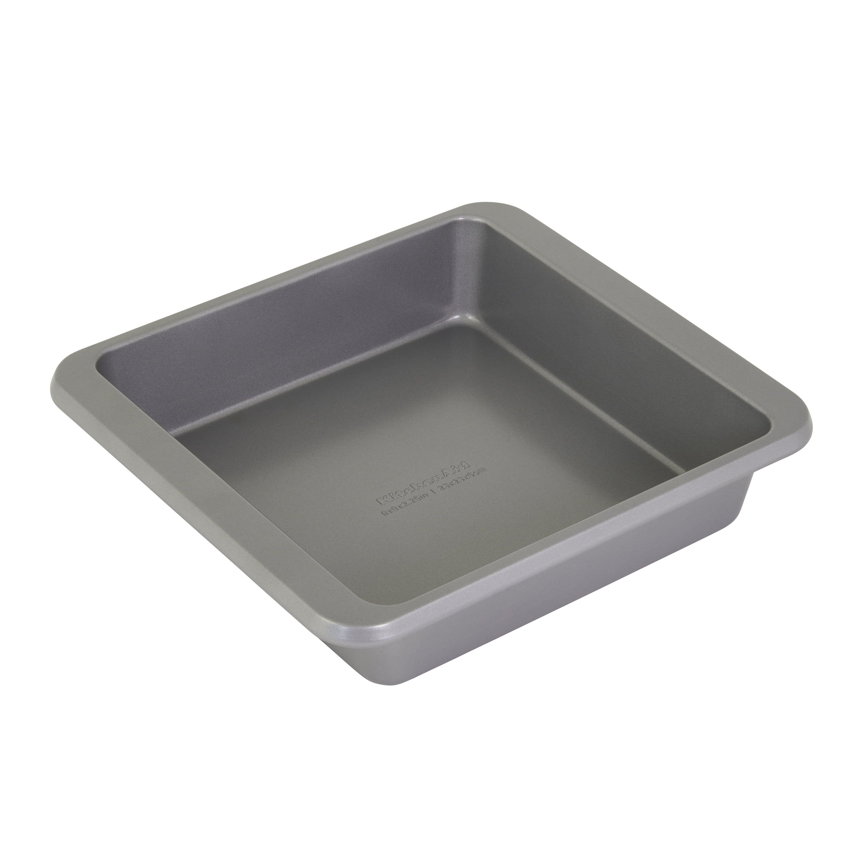 Contour Silver 9-Inch Nonstick Aluminized Steel Square Cake Pan