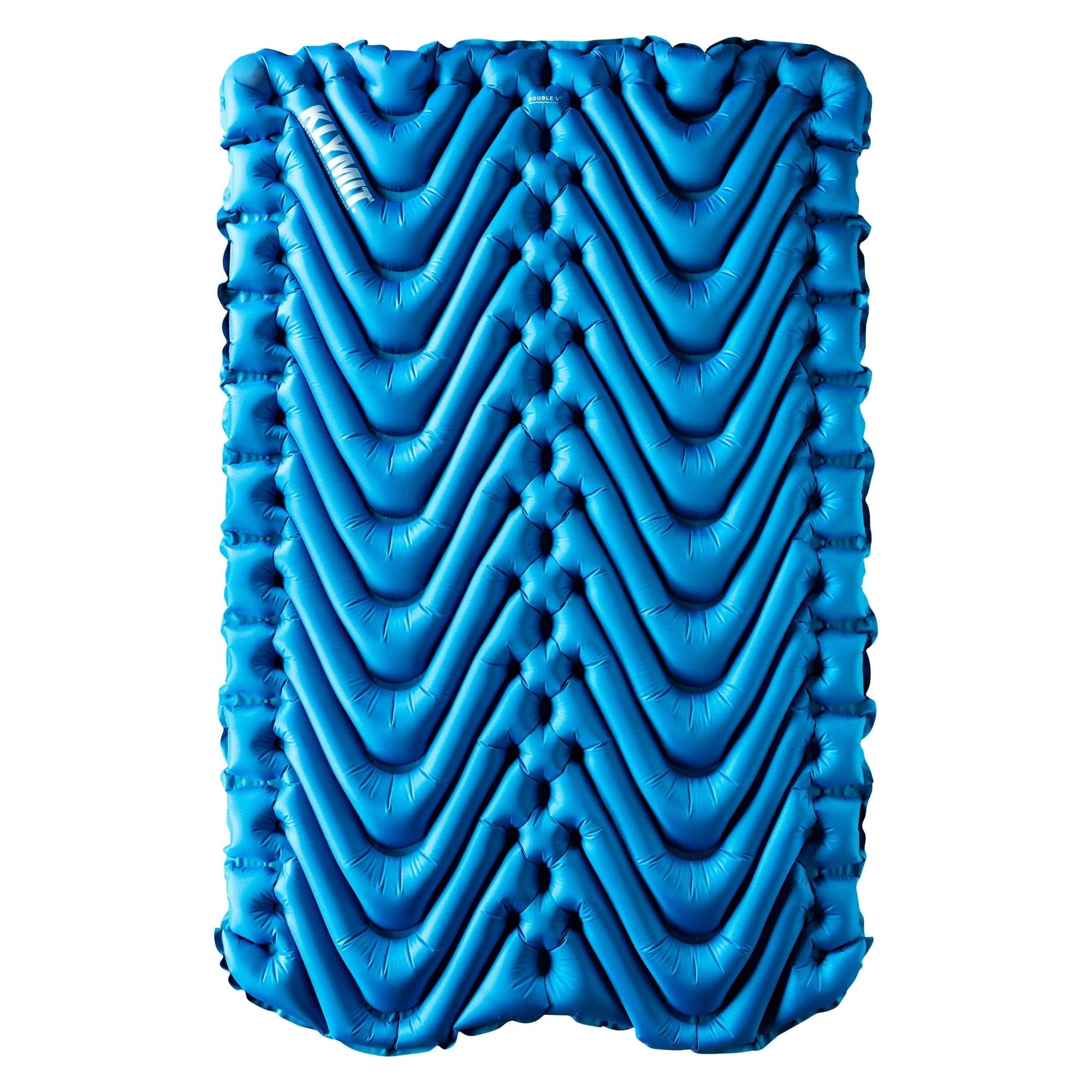 Klymit Double V Blue Insulated Camping Sleeping Pad, 74x47 in