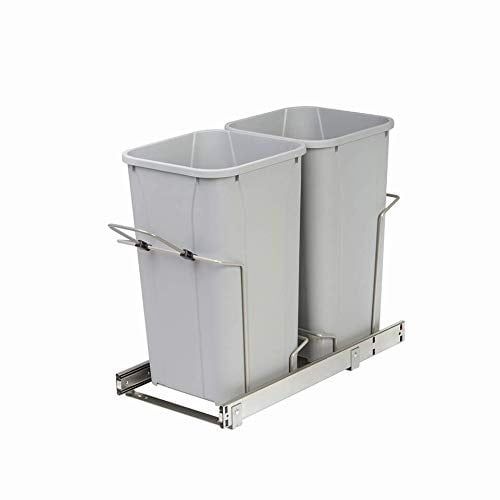 Platinum Double Soft-Close Pull-Out Kitchen Trash Can