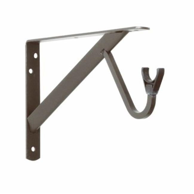 Bronze Heavy-Duty Wall Mount Shelf and Rod Bracket