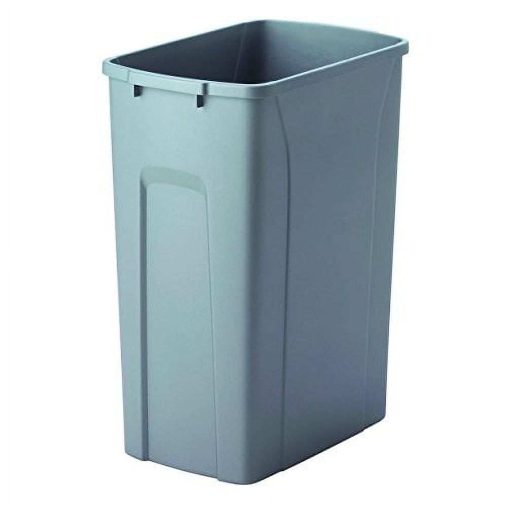 Platinum Gray Plastic Pull-Out Trash Bin, 8.75 Gallons