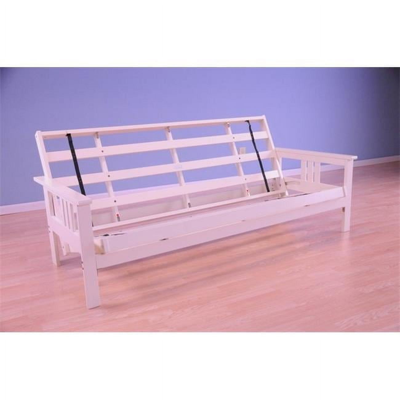 Monterey White Solid Wood Full-Size Futon Frame