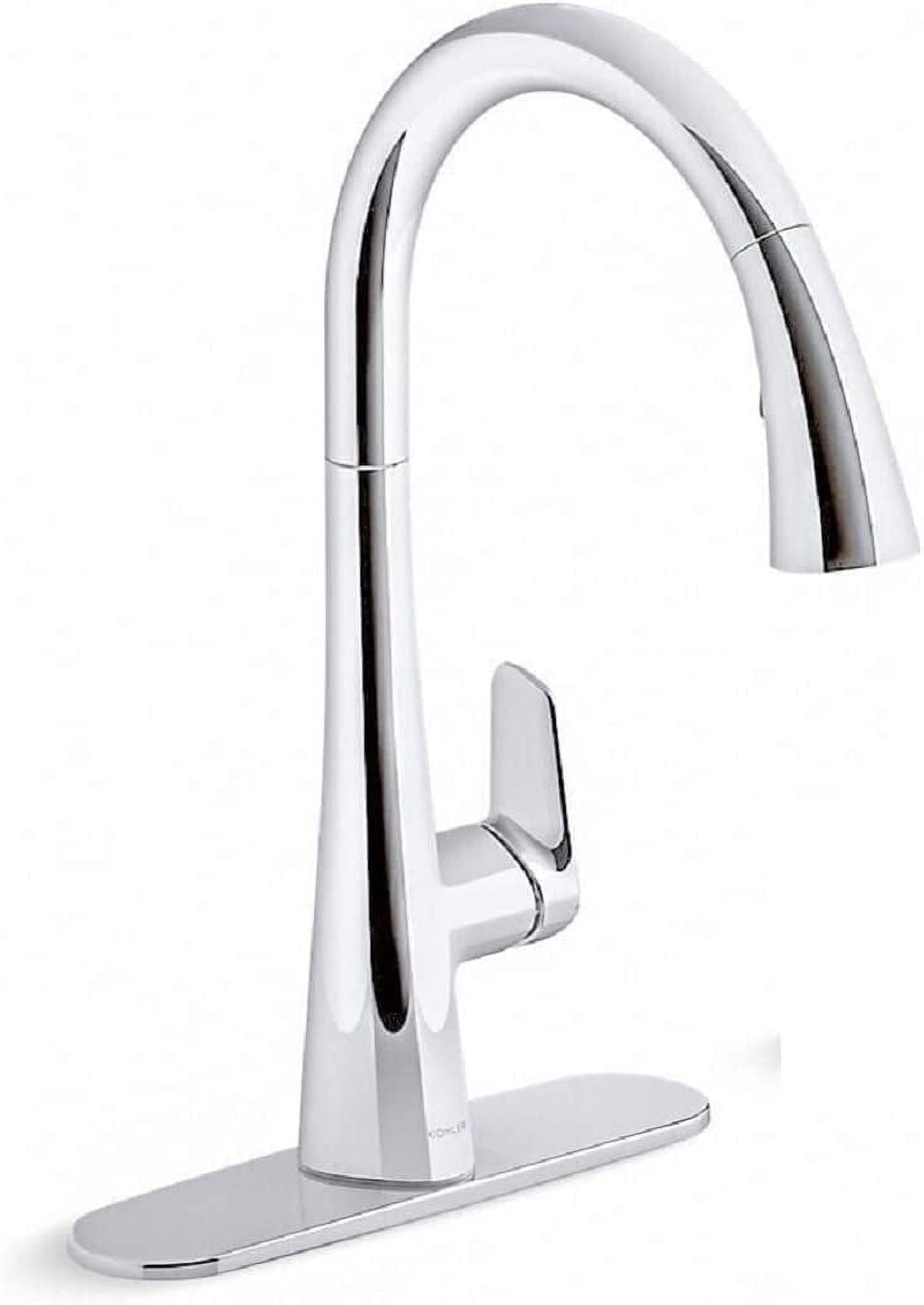 Polished Chrome Touchless Pull-Down Kitchen Faucet with Spray