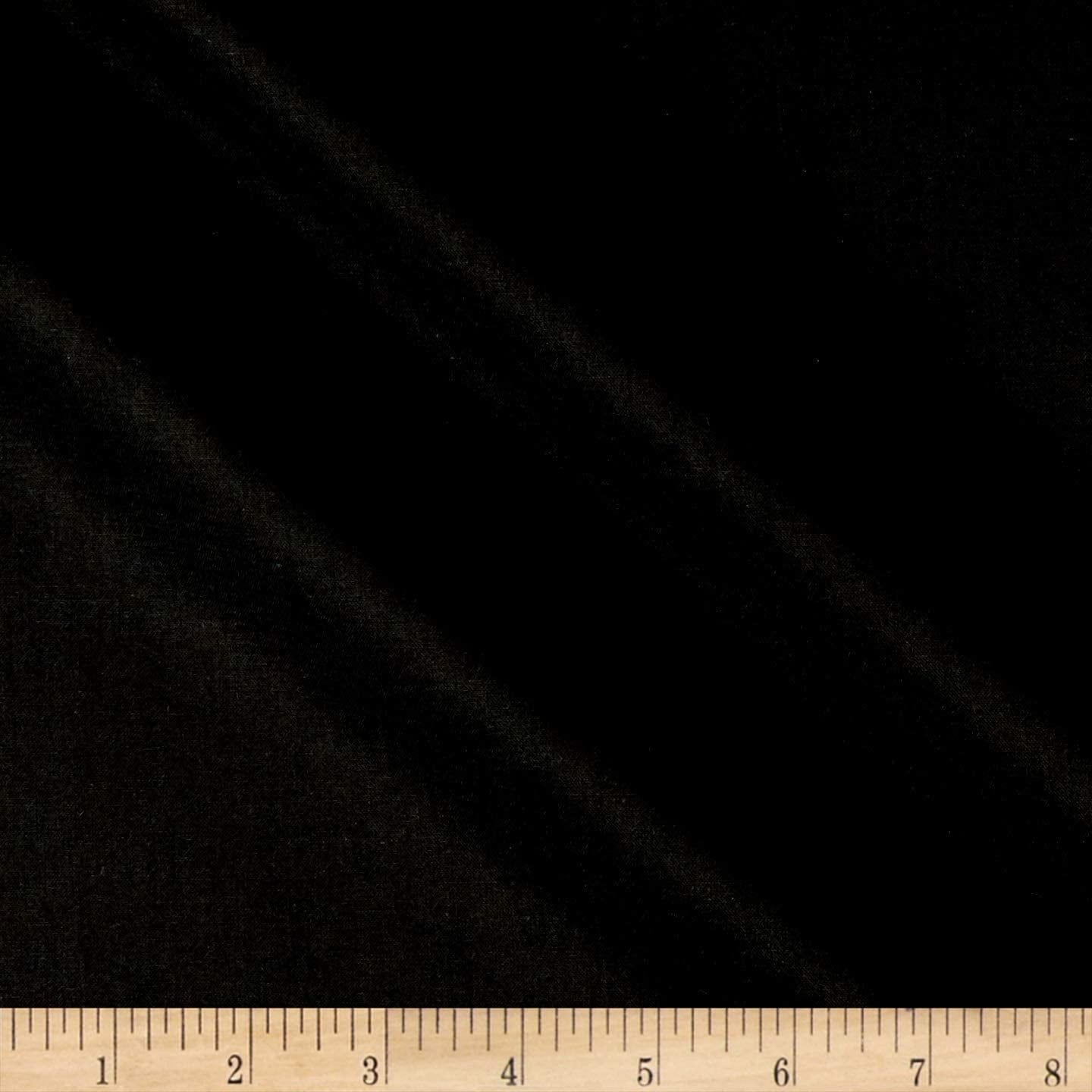 Kona Black Cotton Broadcloth Fabric by the Yard