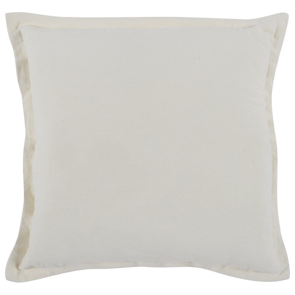 Amy Linen Luxurious 22-inch Square Throw Pillow Set, Ivory