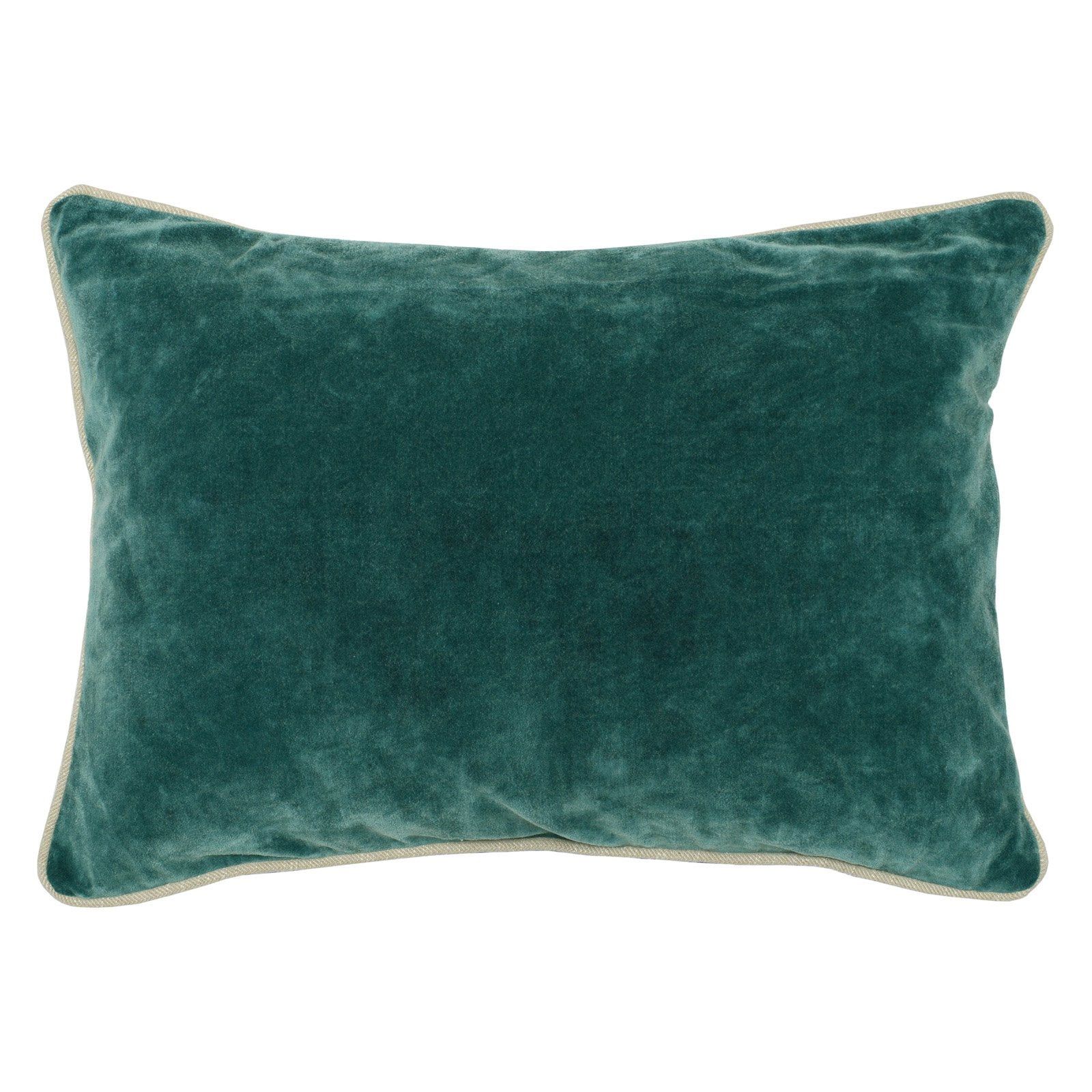 Mallard Green Velvet 14" x 20" Lumbar Throw Pillow