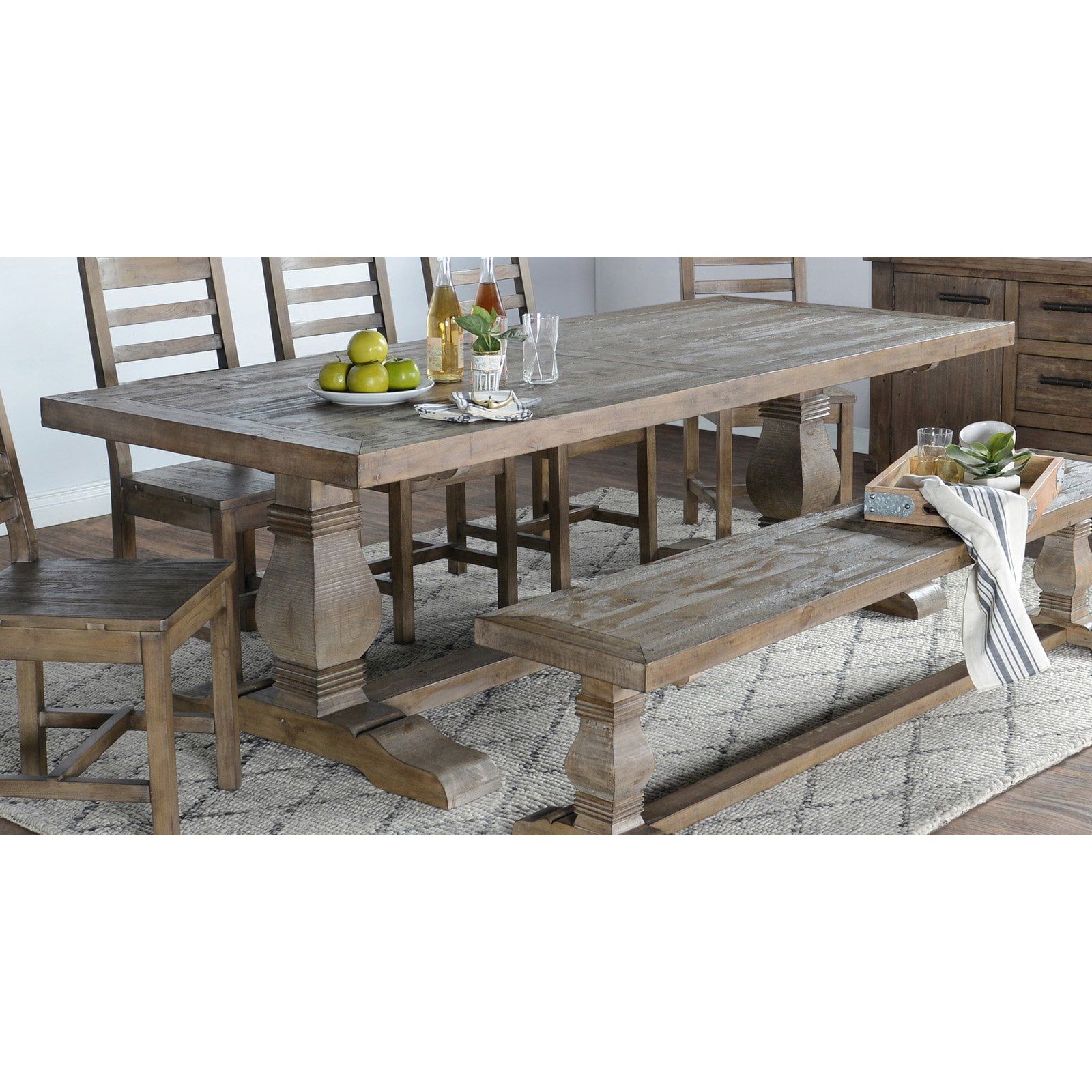 Quincy 95" Reclaimed Pine Rustic Dining Table