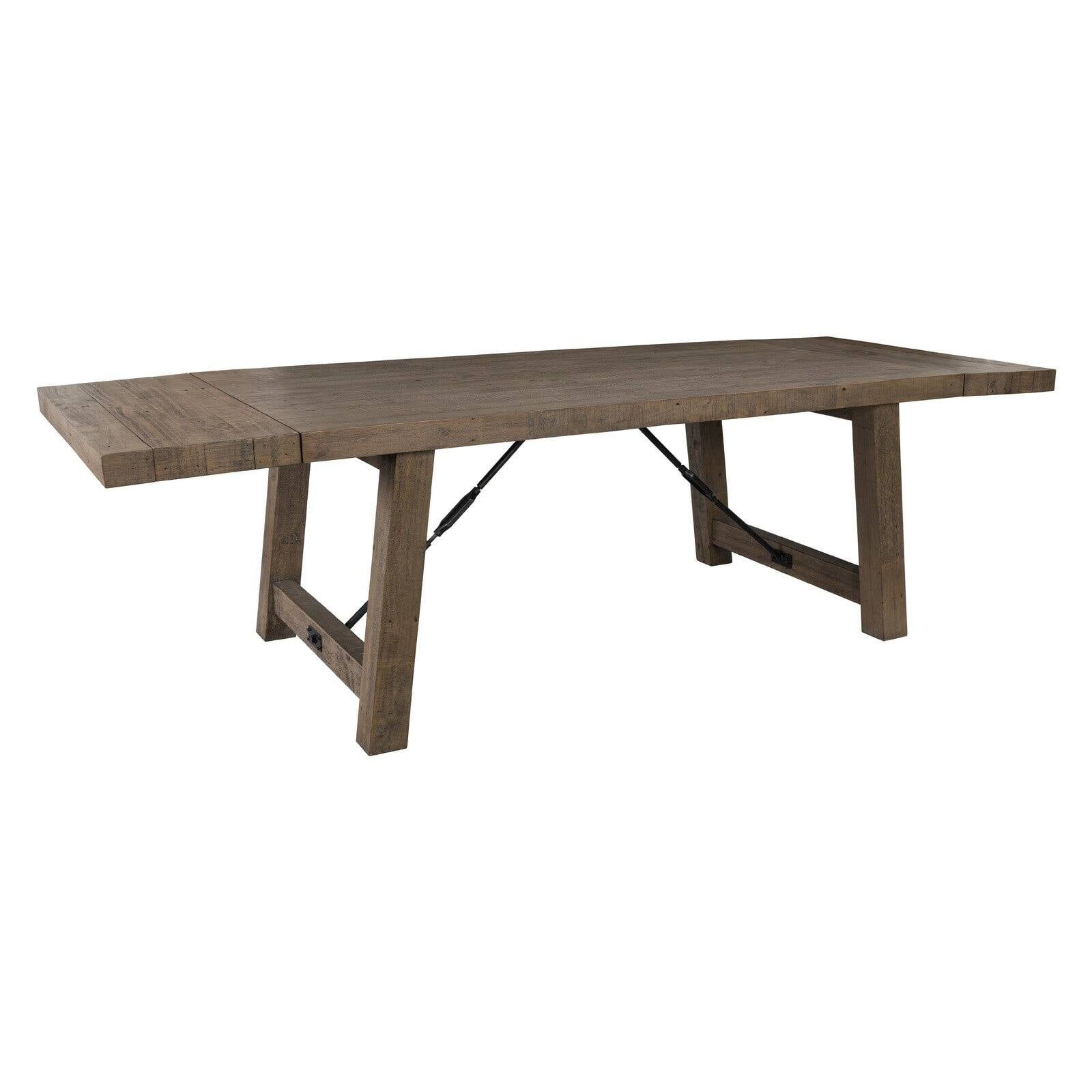 Tuscany Reclaimed Wood Extendable Dining Table with Metal Accents