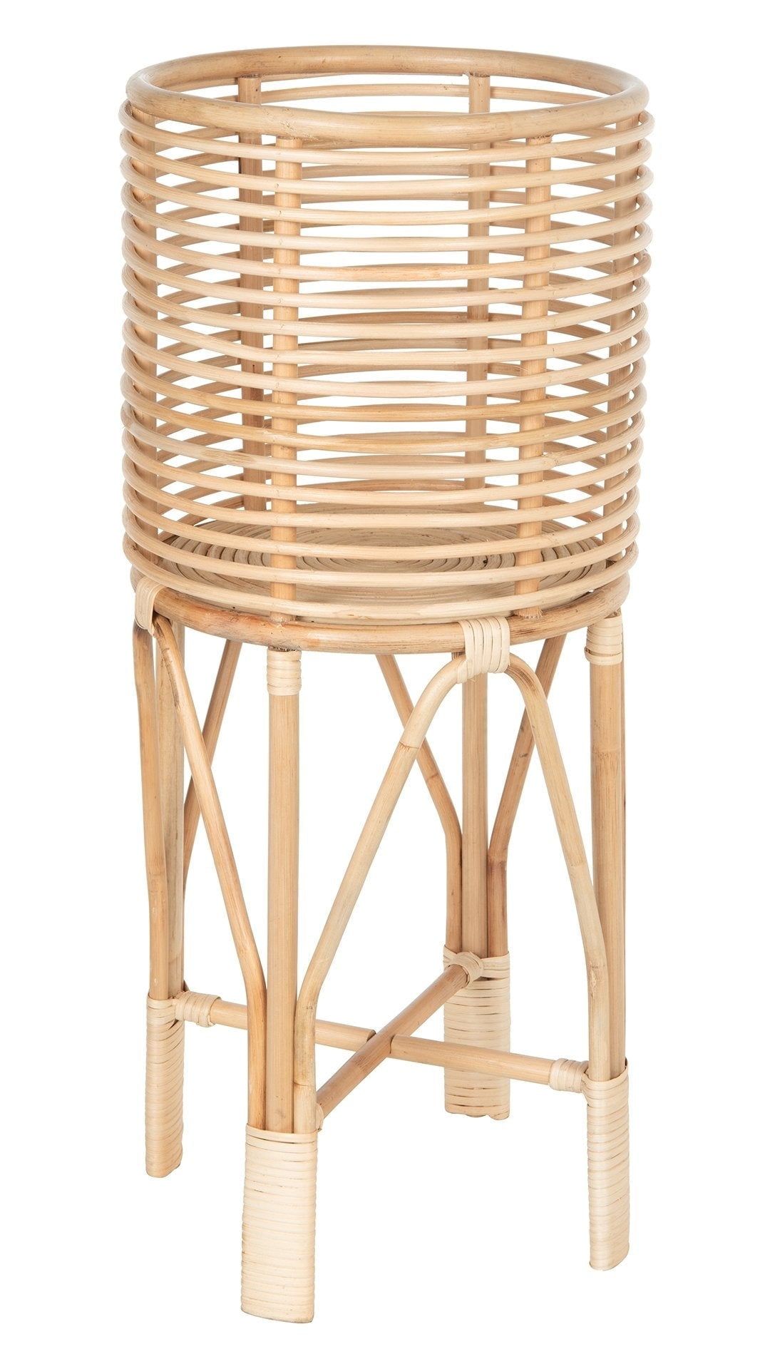 Natural Rattan Medium Indoor Plant Stand