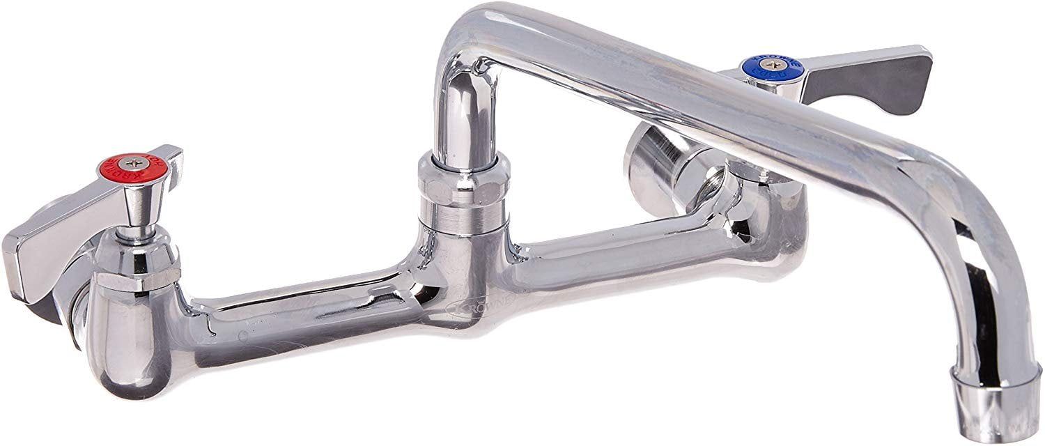 Chrome 10" Spout Wall Mount Commercial Faucet