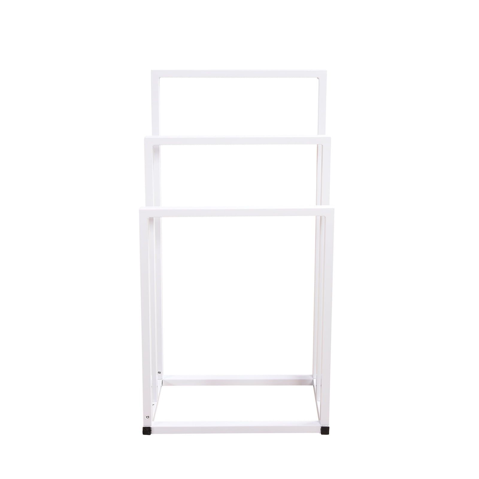 Matte White Freestanding Triple Towel Rack