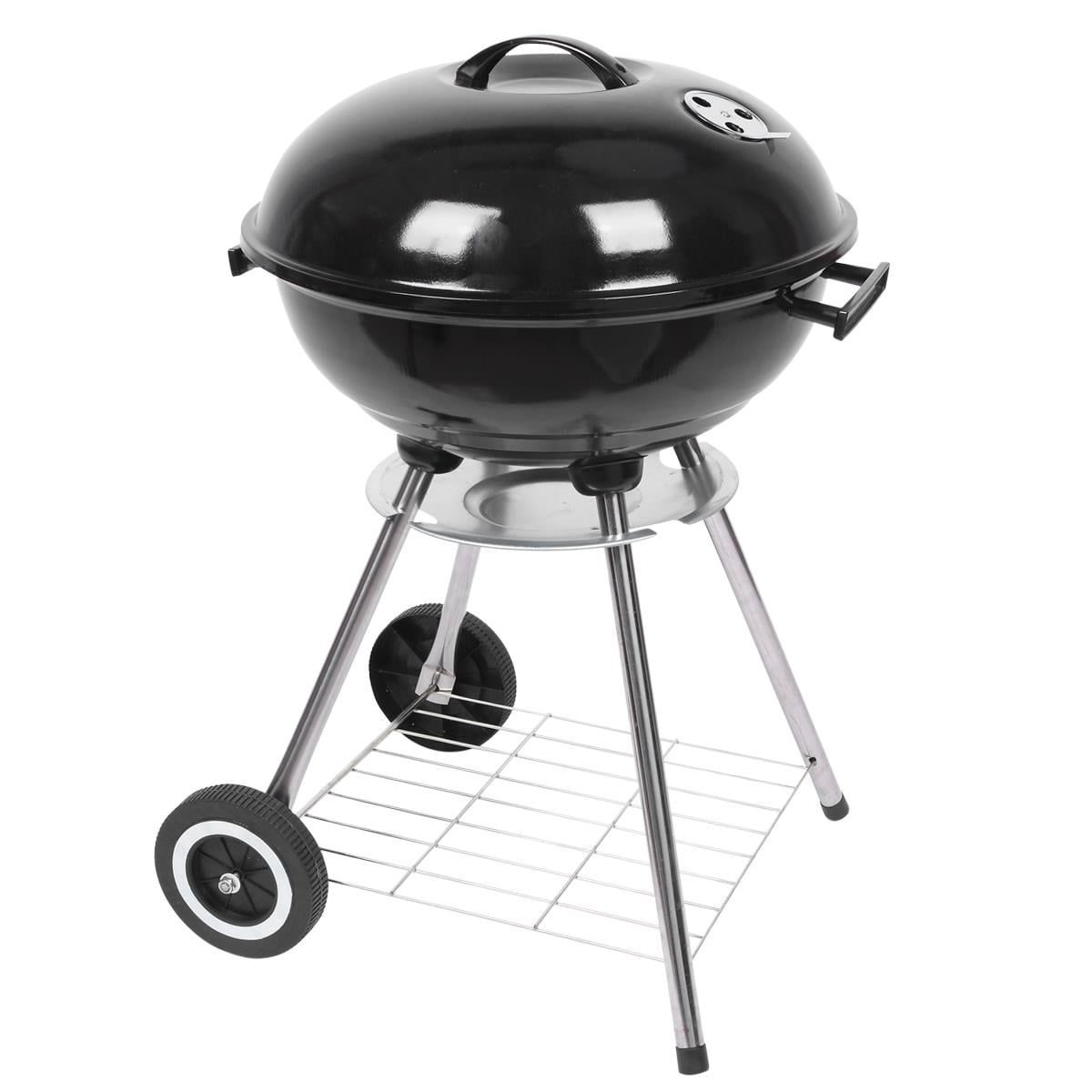 Black 18-Inch Portable Steel Kettle Charcoal Grill