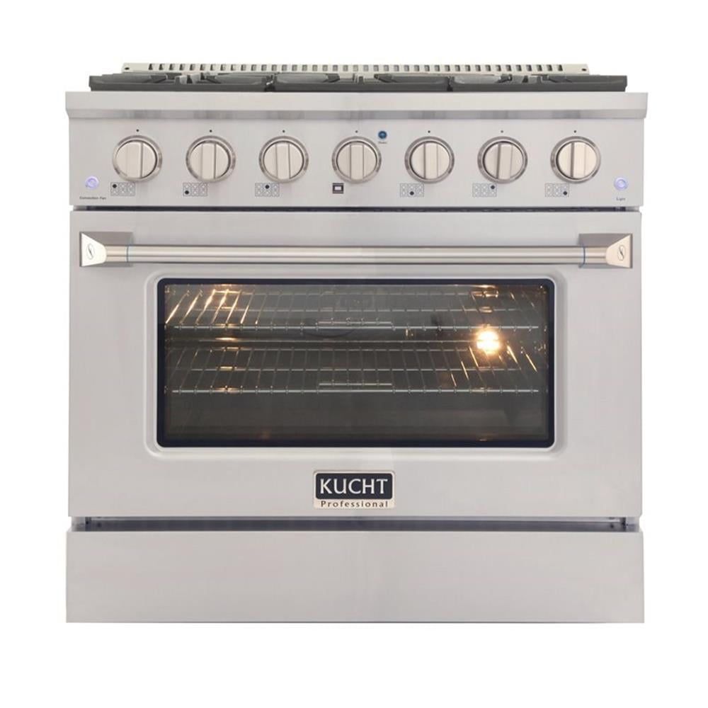 Kucht 36" Stainless Steel Propane Gas Range with Convection Oven