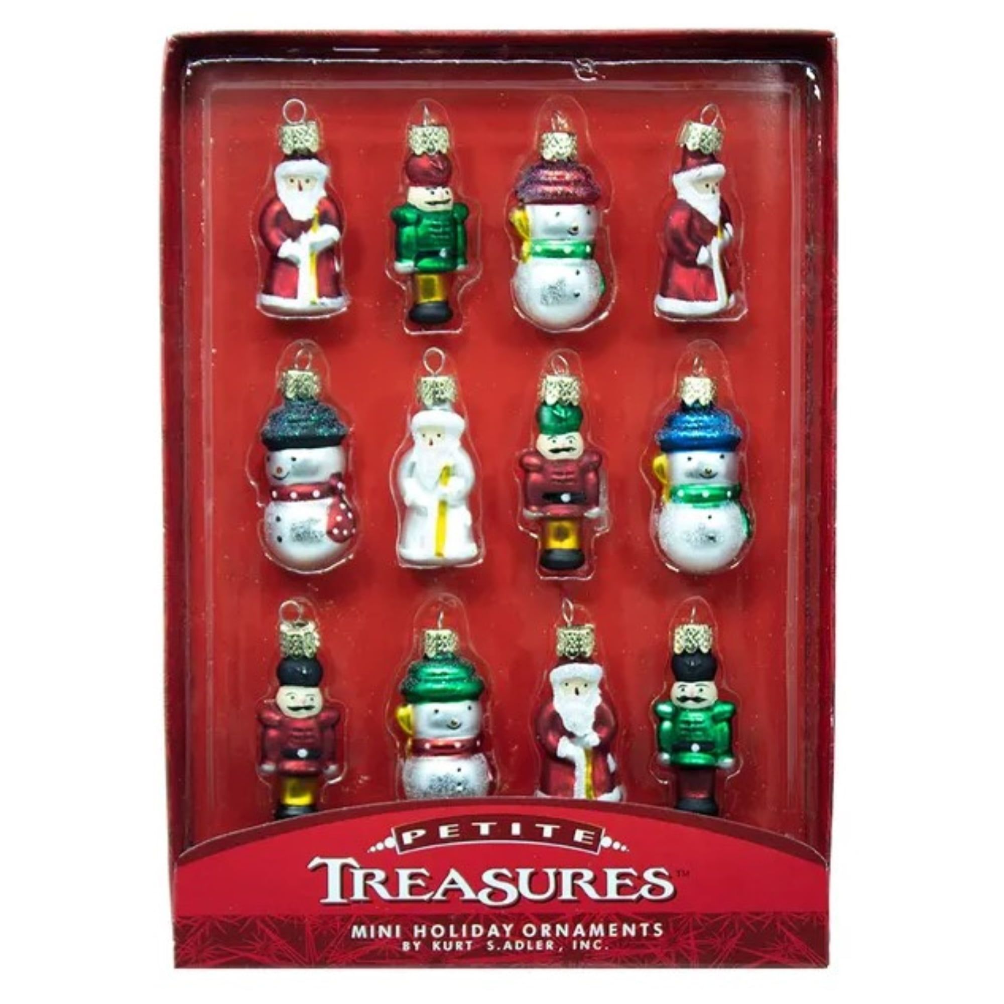 Petite Treasures 12-Piece Glass Christmas Ornament Set