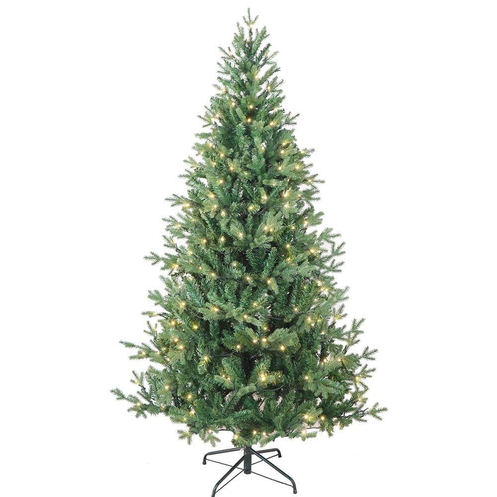 6-Foot Green Pine Christmas Tree with Warm White LED Lights