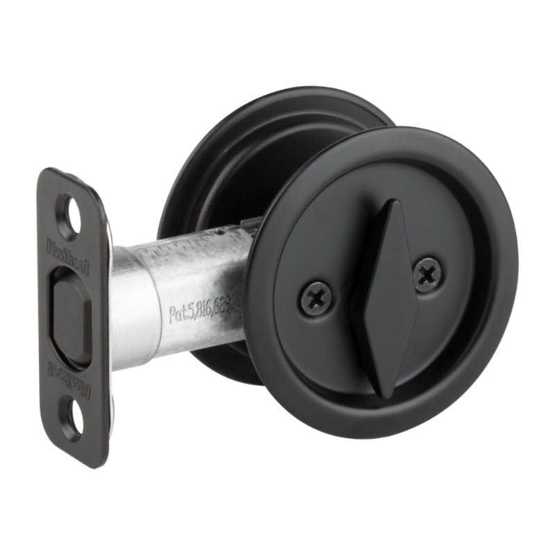 Black Round Privacy Pocket Door Lock with Thumbturn