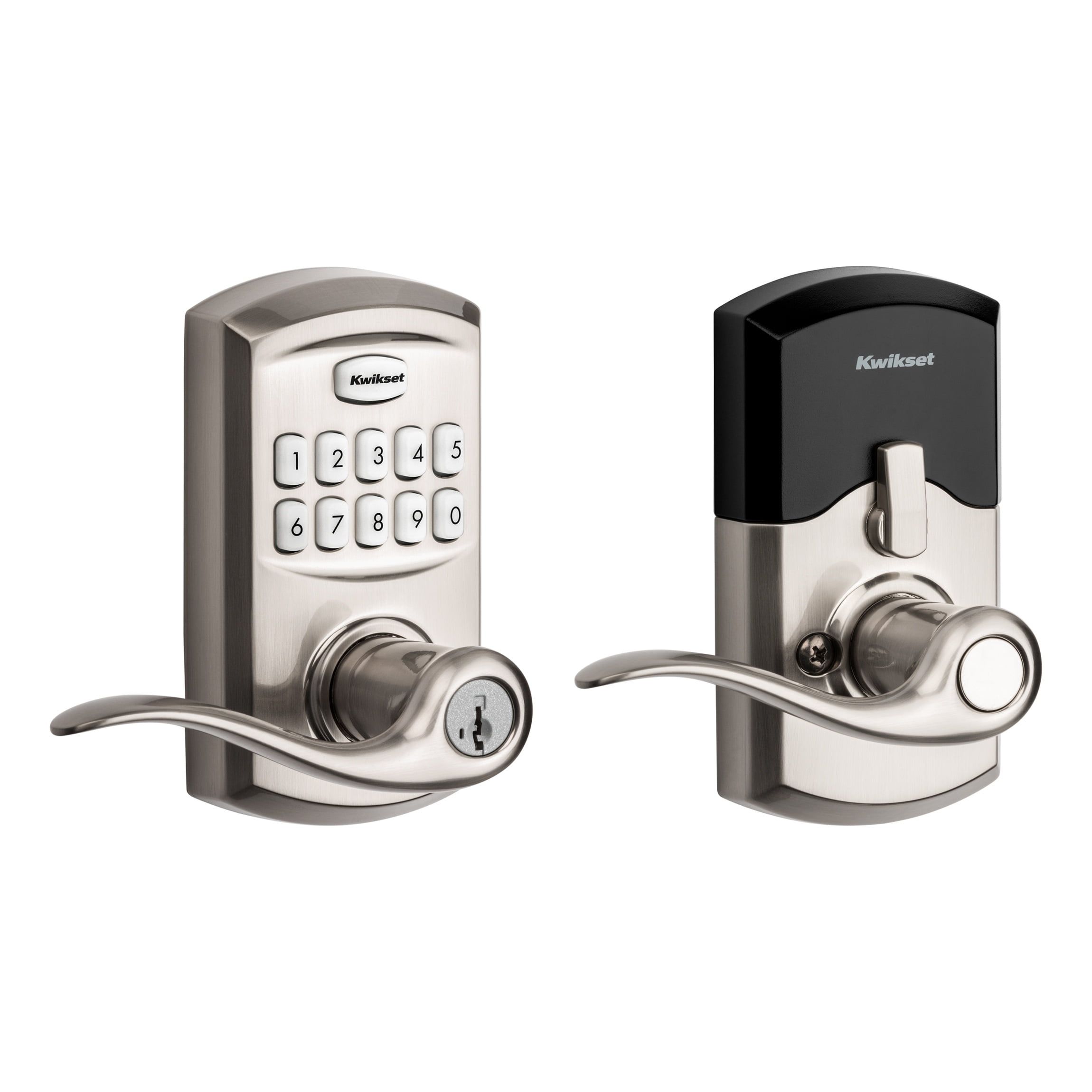 Satin Nickel Keyless Entry Electronic Door Lever