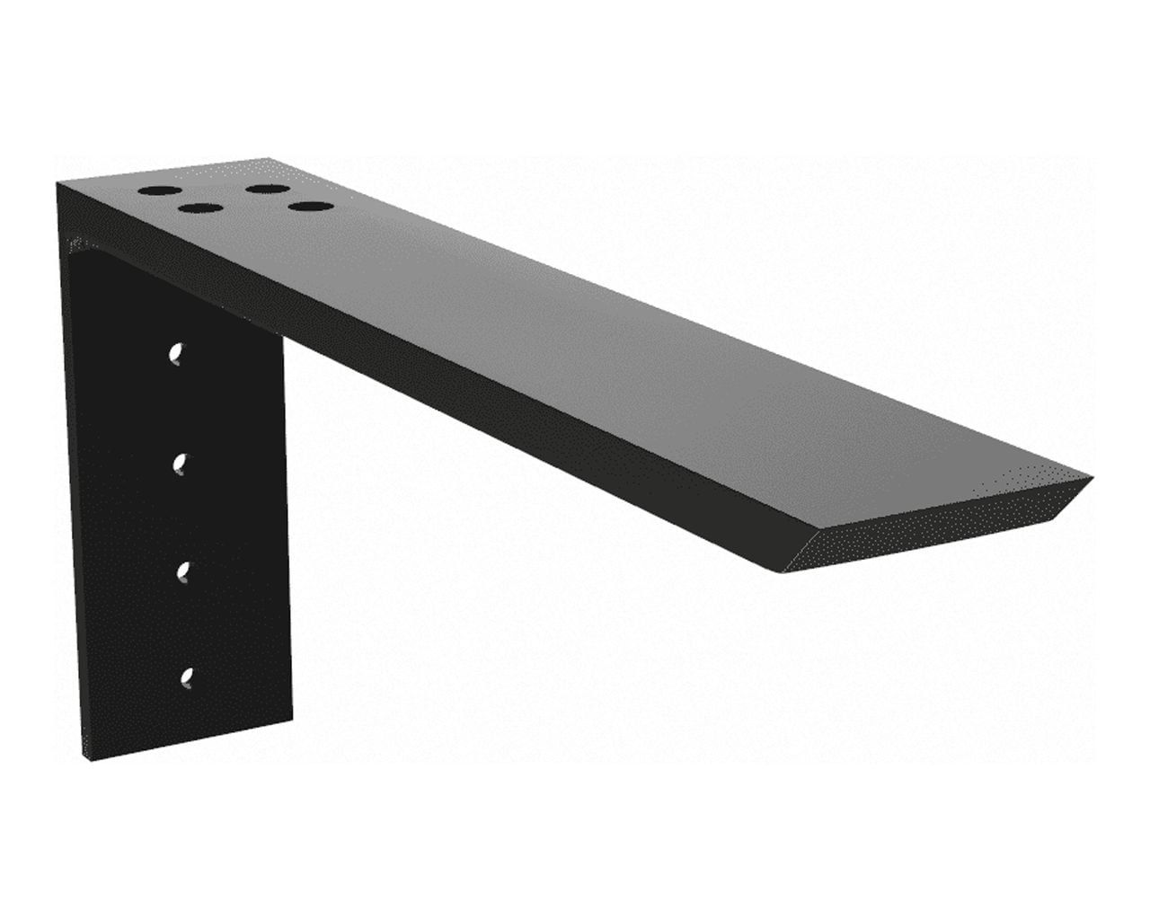 Granite-Compatible Matte Finish Kitchen Countertop Support Bracket 18"