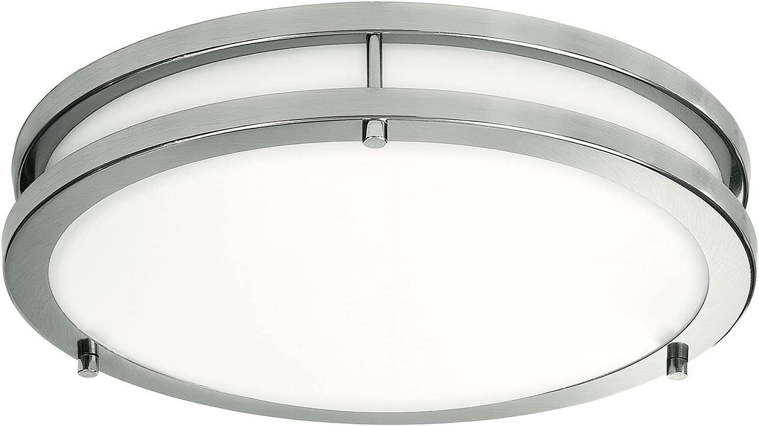 12-Inch Brushed Nickel LED Flush Mount Ceiling Light