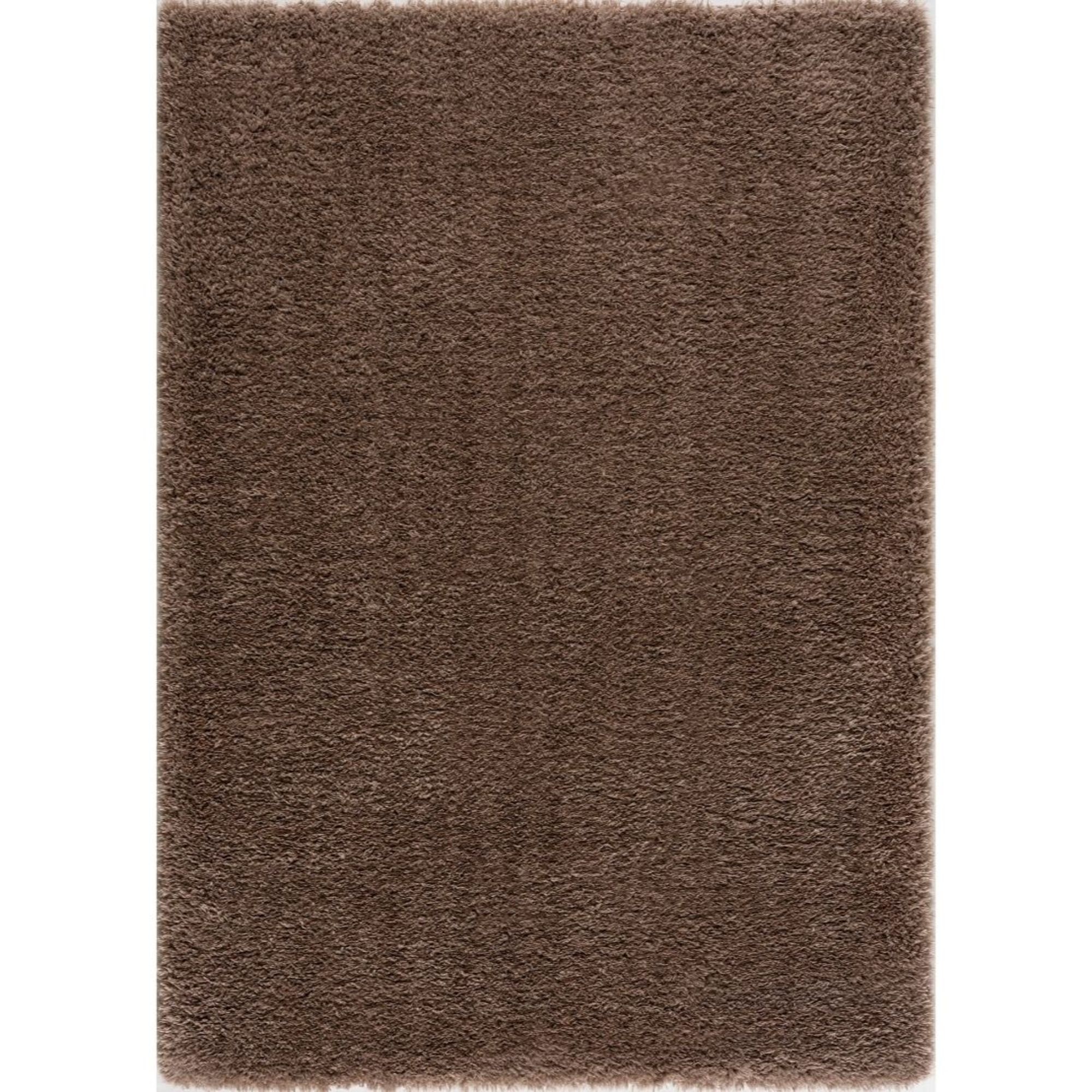 Beige Soft Synthetic 5' x 7' Rectangular Shag Rug