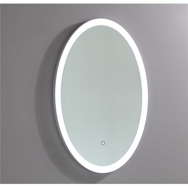 Oval LED Frameless Bathroom Vanity Mirror with Touch Sensor