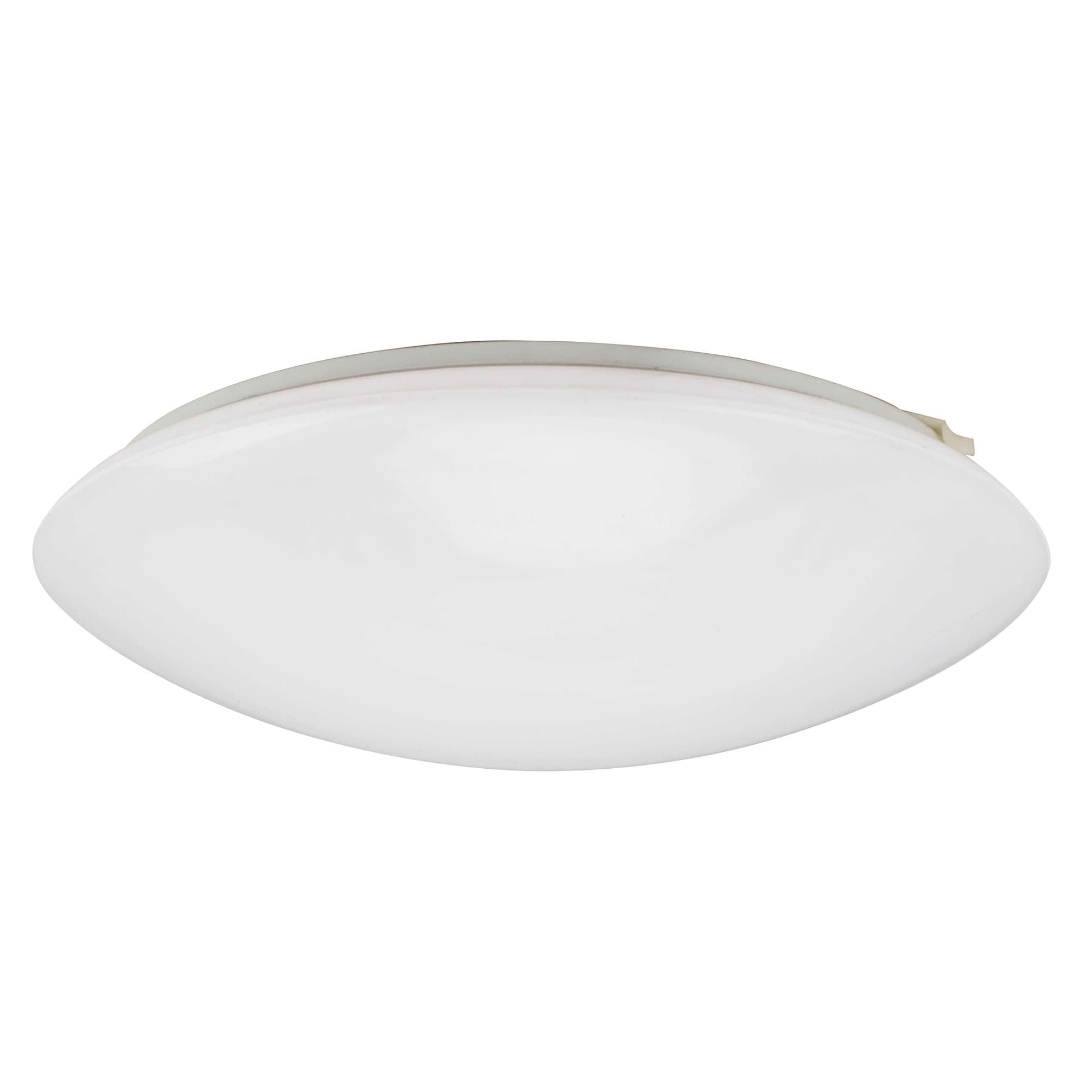 12-Inch Brushed Nickel LED Flush Mount Ceiling Light with Frosted Glass