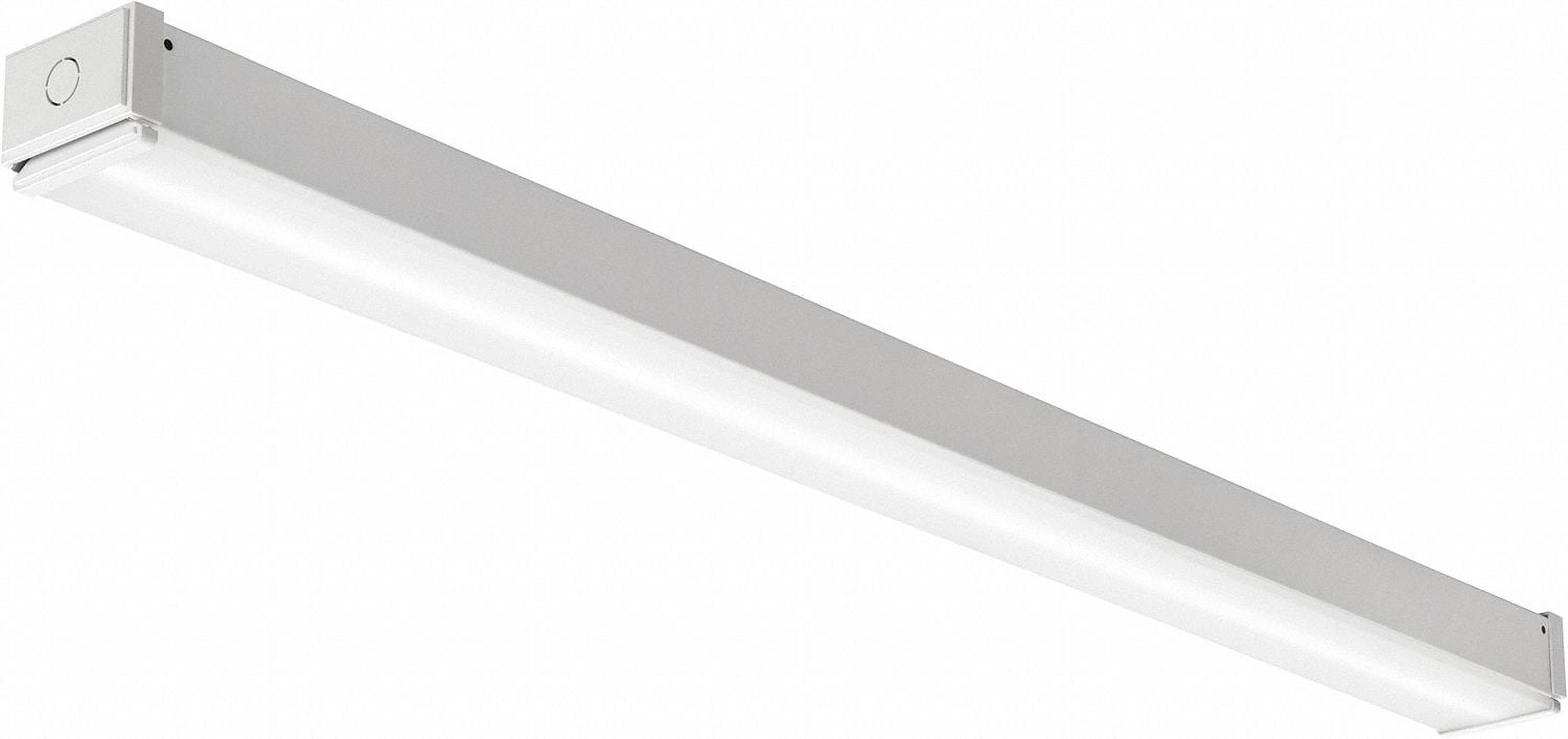 Sleek 4ft White Steel LED Surface Mount Strip Light, 4000K