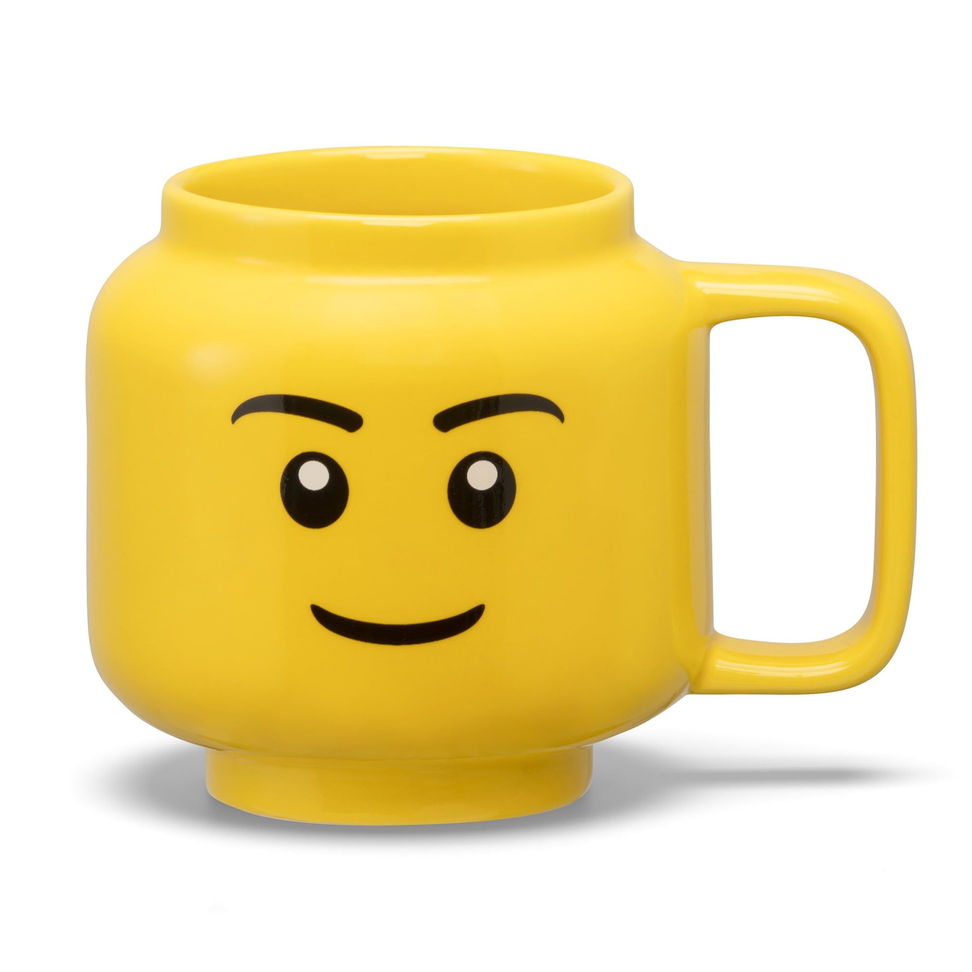 Yellow Boy Face Large Ceramic Mug, 17.9 oz