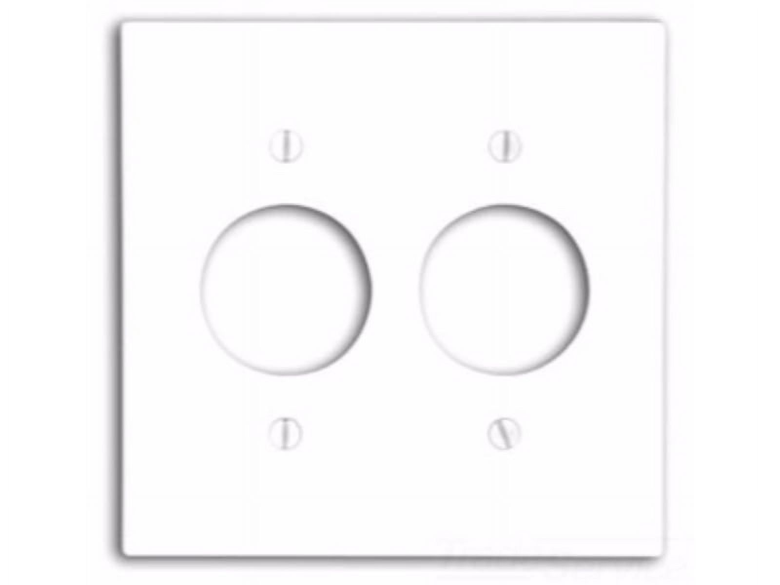 White Thermoset 2-Gang Single Receptacle Wall Plate