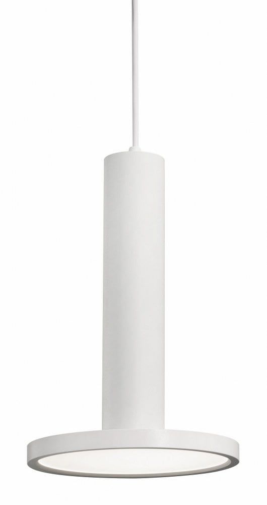Luna 8" White Steel LED Mini Pendant Light