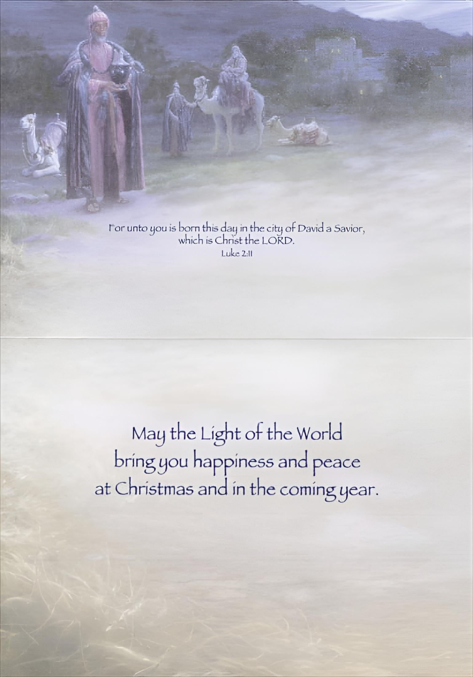 Light of the World Religious Christmas Cards Set with White Envelopes