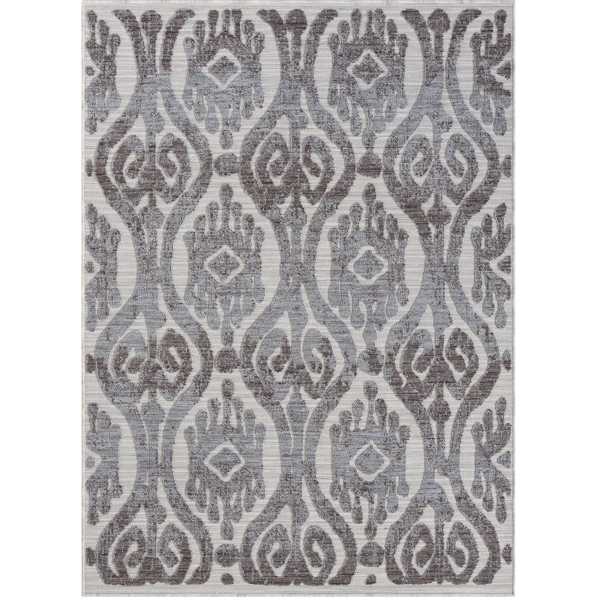 Winona Modern Blue Rectangular 5' x 7' Synthetic Area Rug