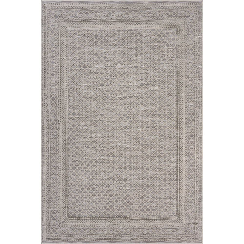 Reversible Geometric Trellis 5' x 7' Indoor/Outdoor Synthetic Rug