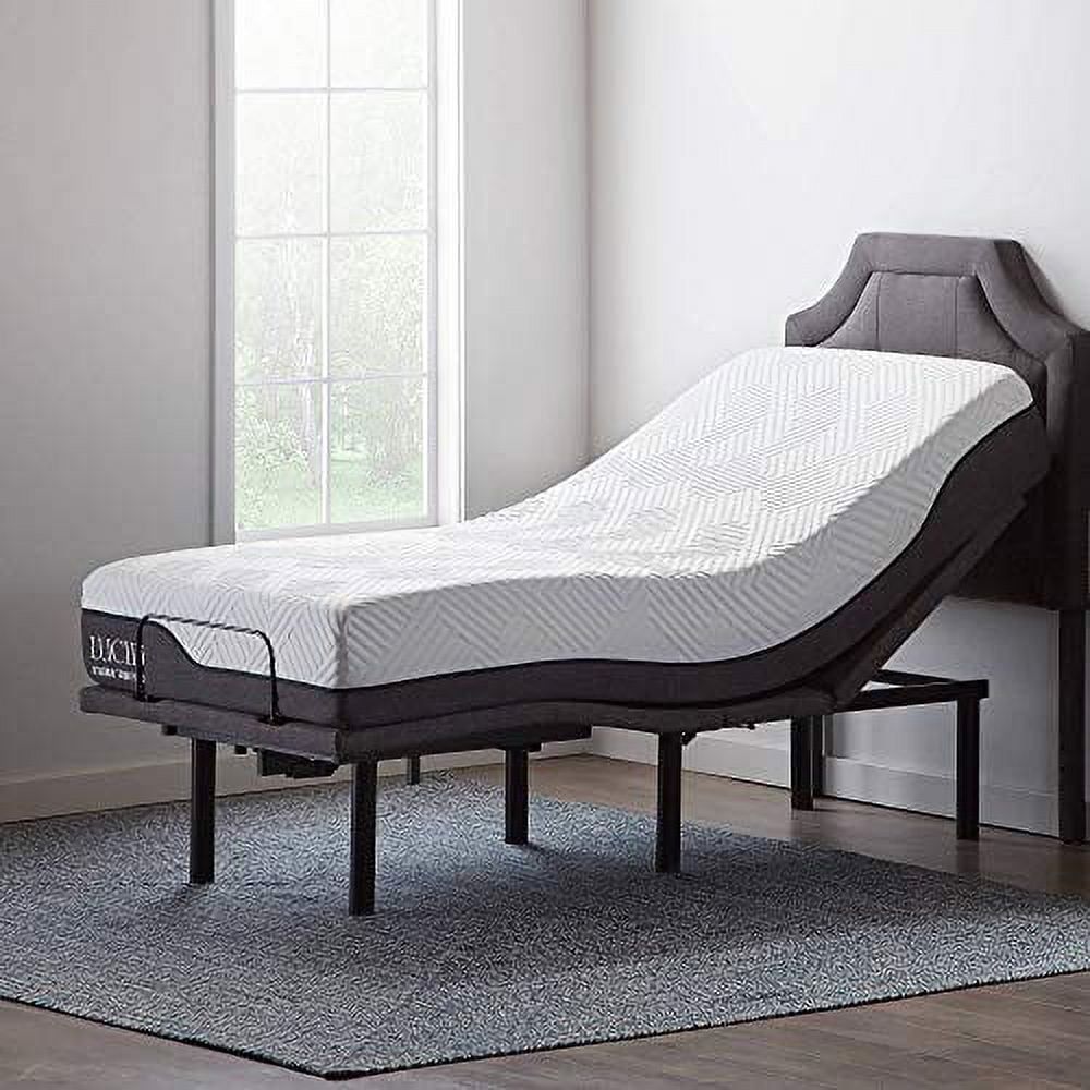 Twin XL Adjustable Metal Bed Frame with Bluetooth and Remote