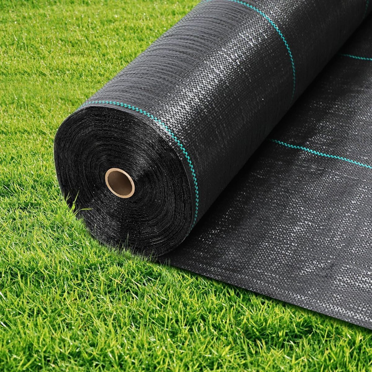 Heavy Duty Black Polypropylene Weed Barrier Fabric, 4ft x 300ft