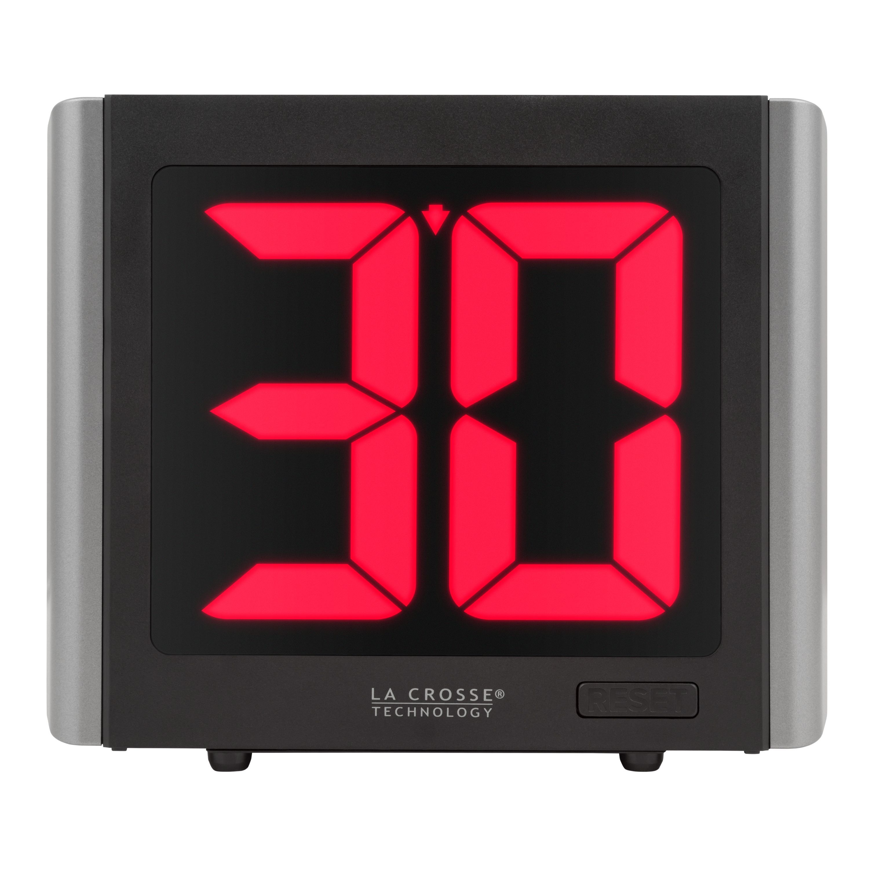 La Crosse Black and Silver LED Countdown/Up Timer with Red Digits