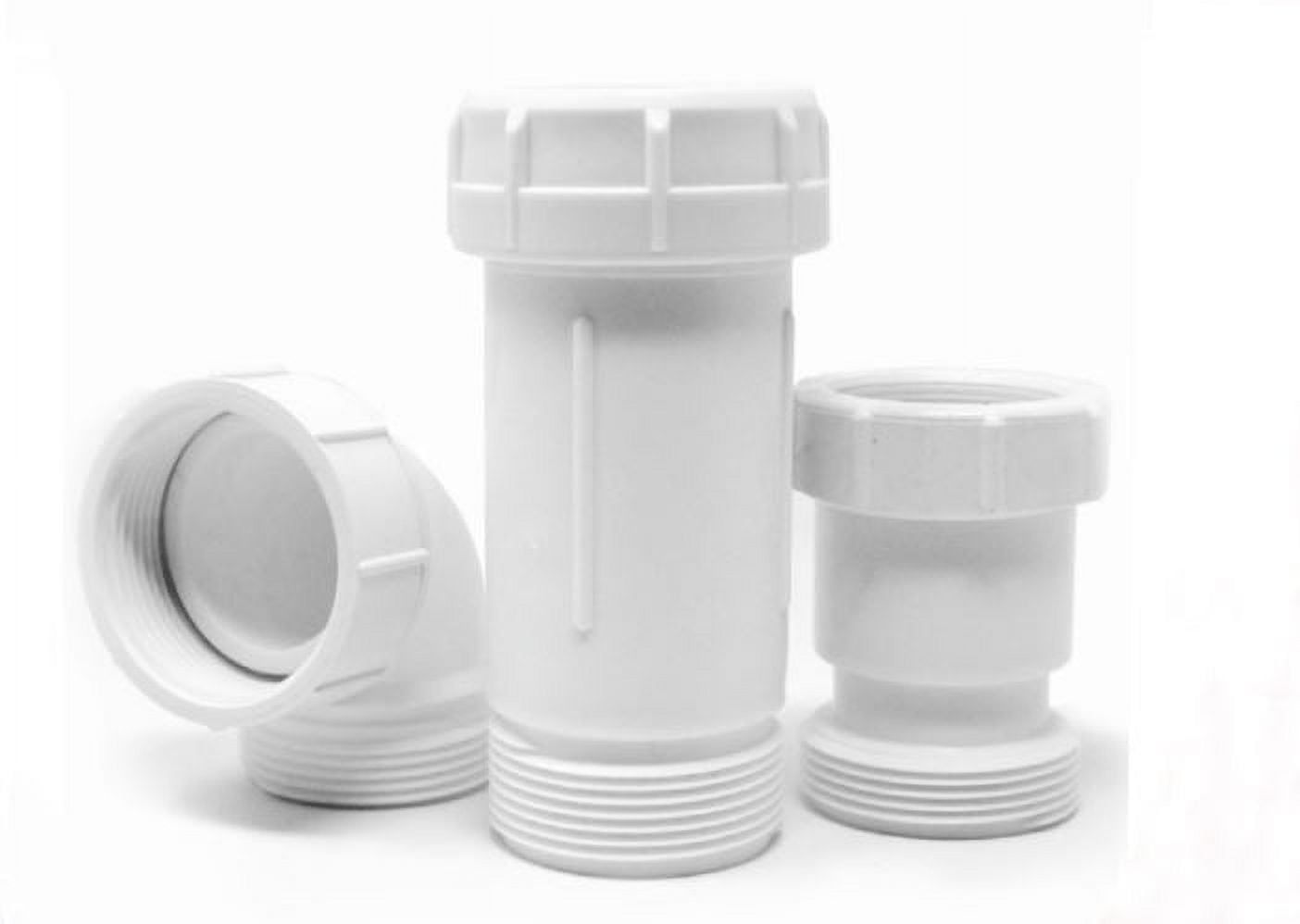 White Plastic Waterless P-Trap Drain Valve Kit