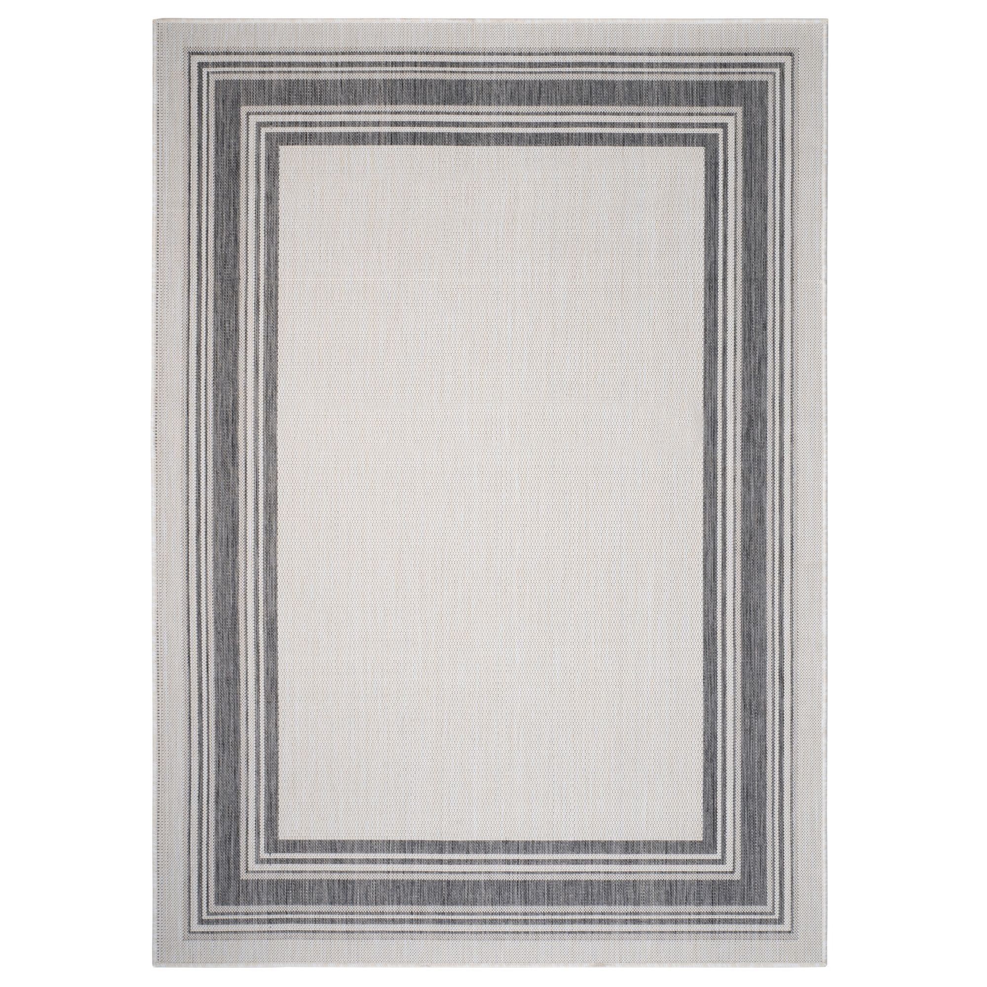 Kilimanjaro Elegance 3' x 5' Handmade Gray Stripe Synthetic Area Rug