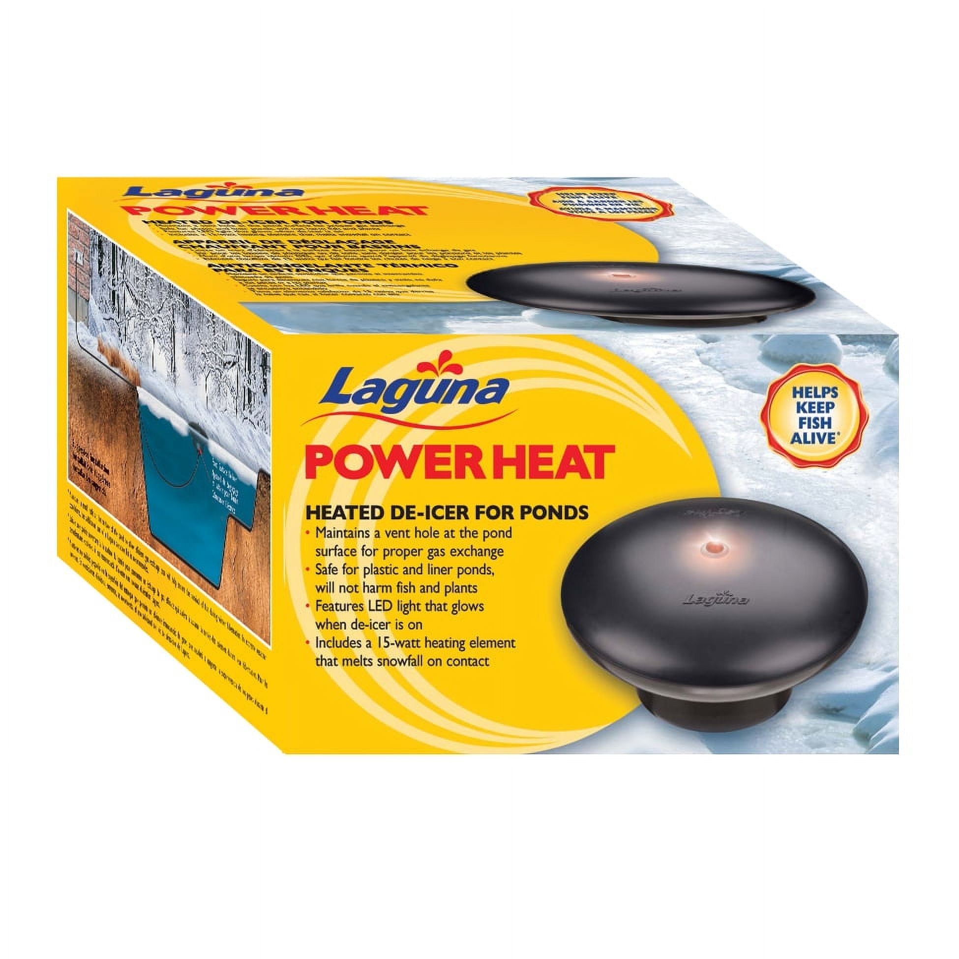 Laguna PowerHeat Black 315W Floating Pond De-Icer with LED