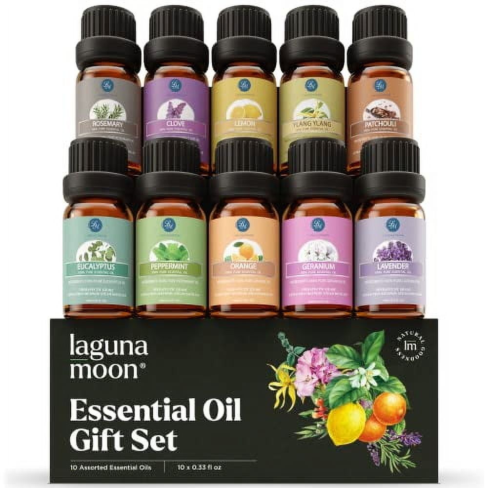 Lagunamoon 10-Pack Organic Essential Oils Gift Set