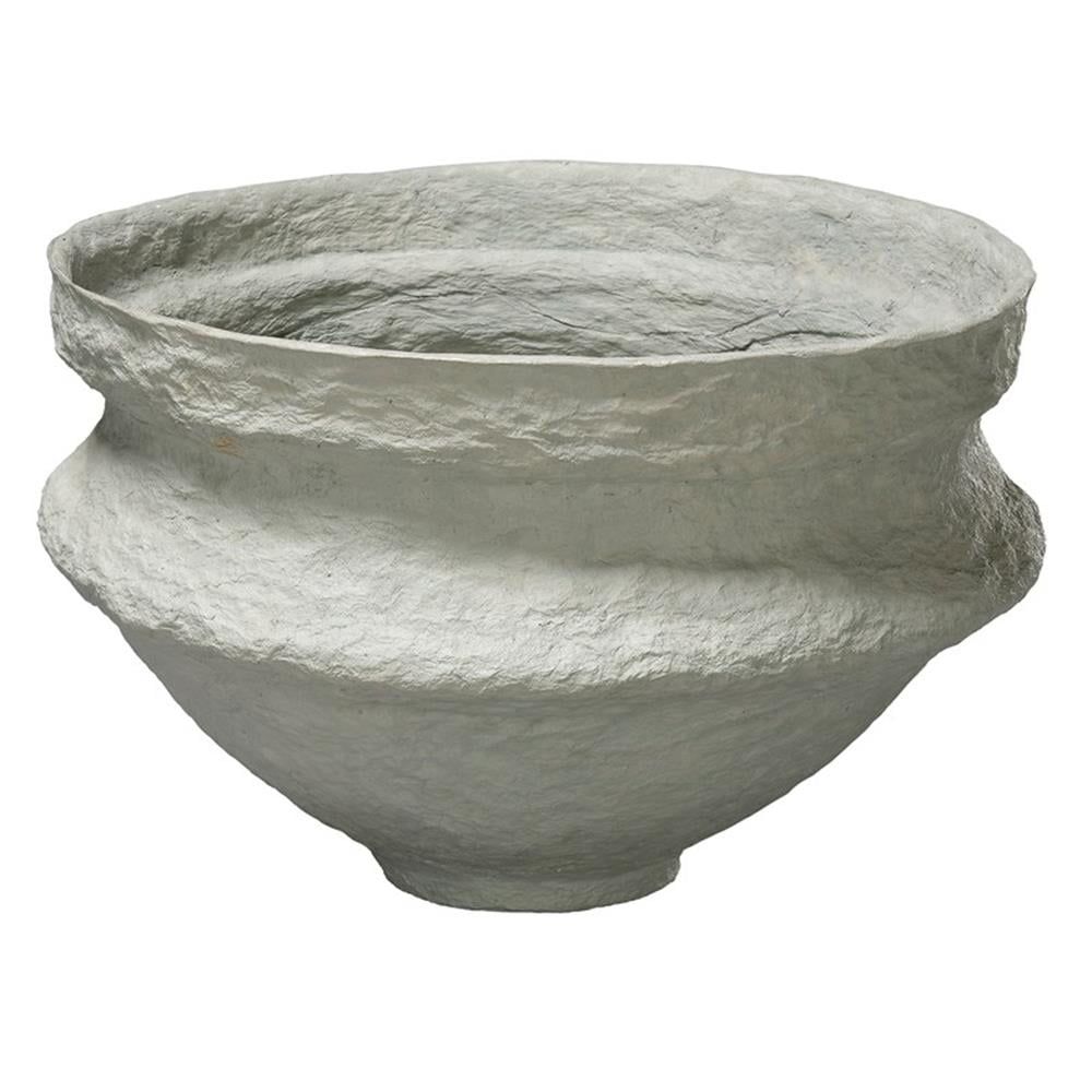 Large Green Cotton Mache Decorative Bowl