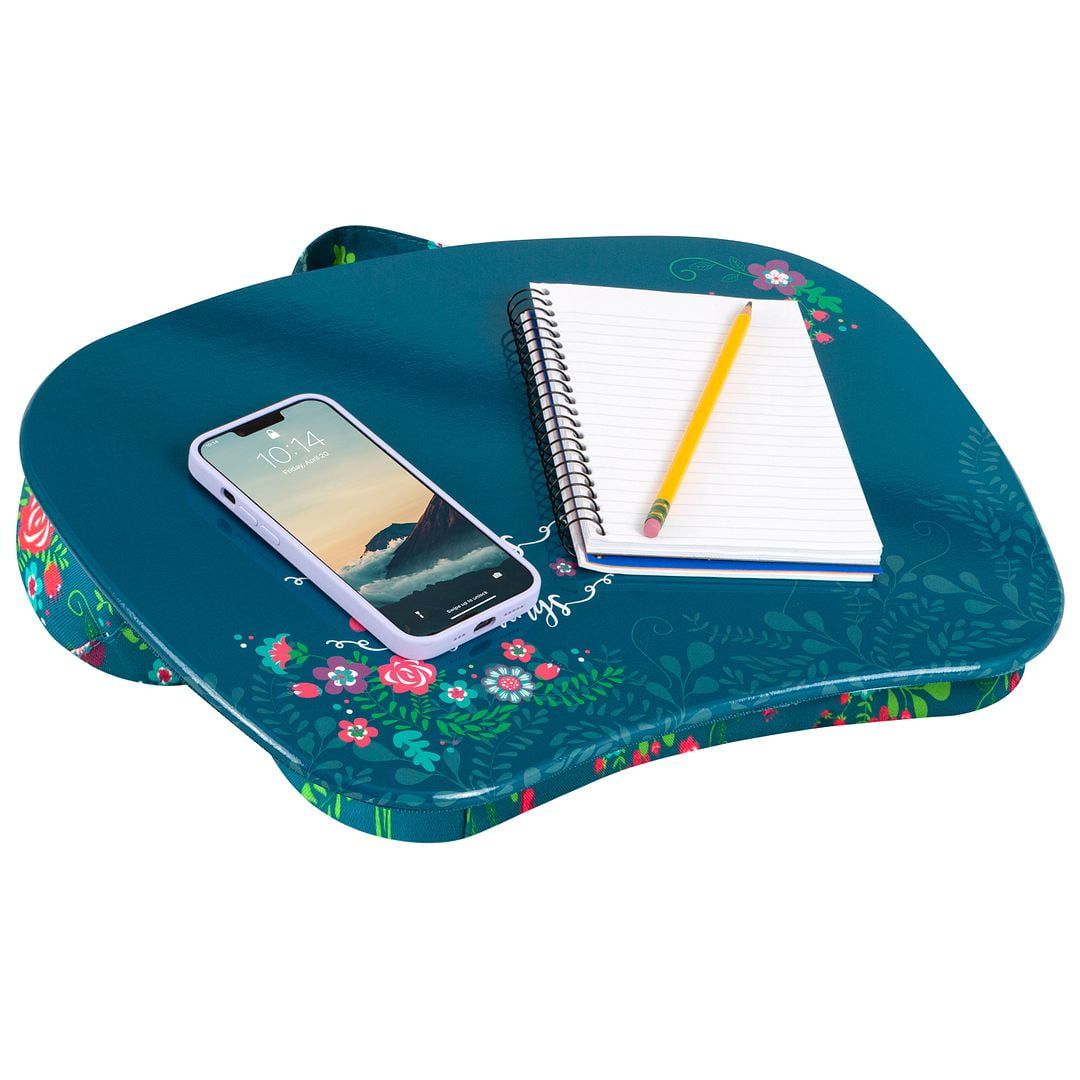 Big Ideas Floral PVC Lap Desk with Microbead Cushion