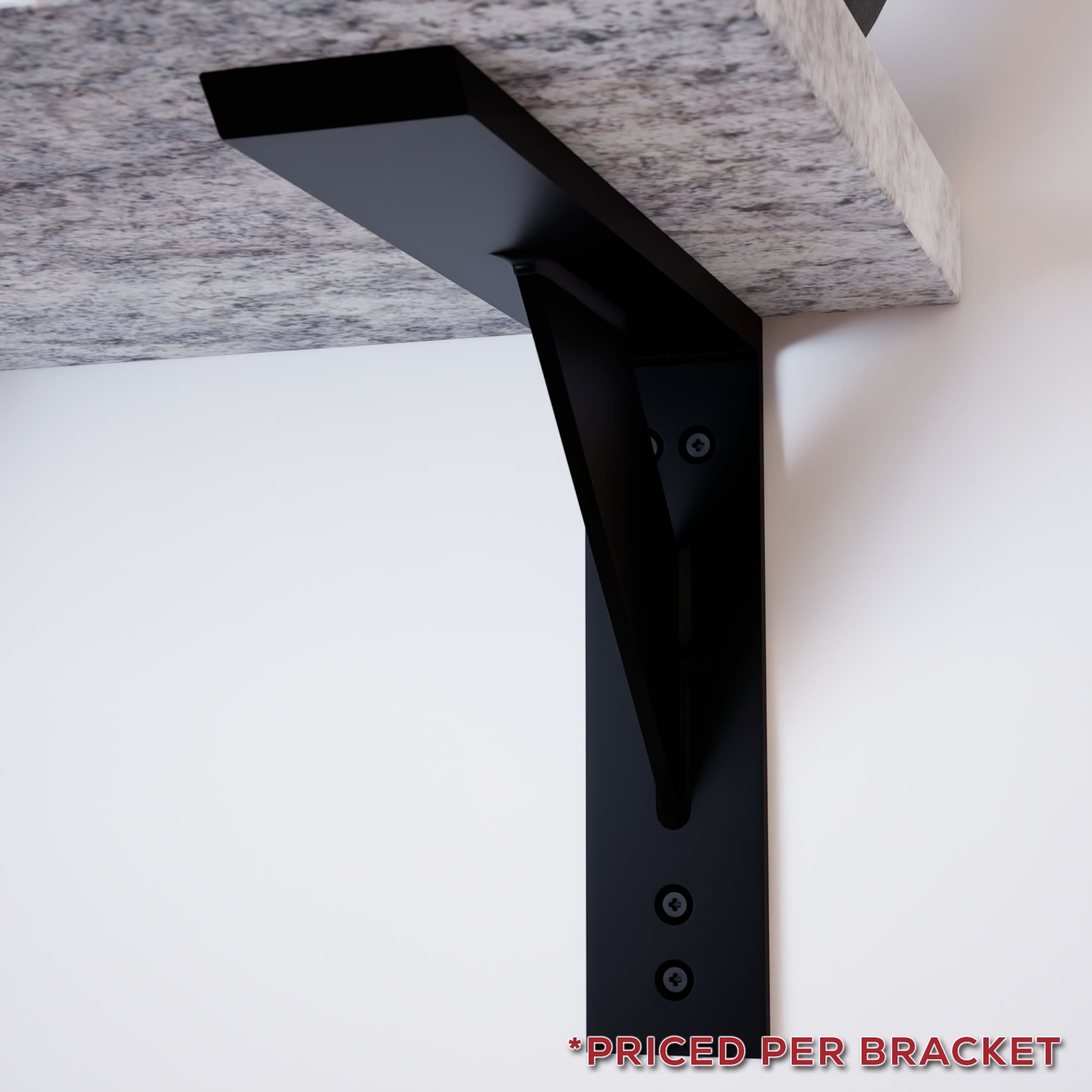 14 x 10 Inch Black Steel Heavy Duty Shelf Bracket