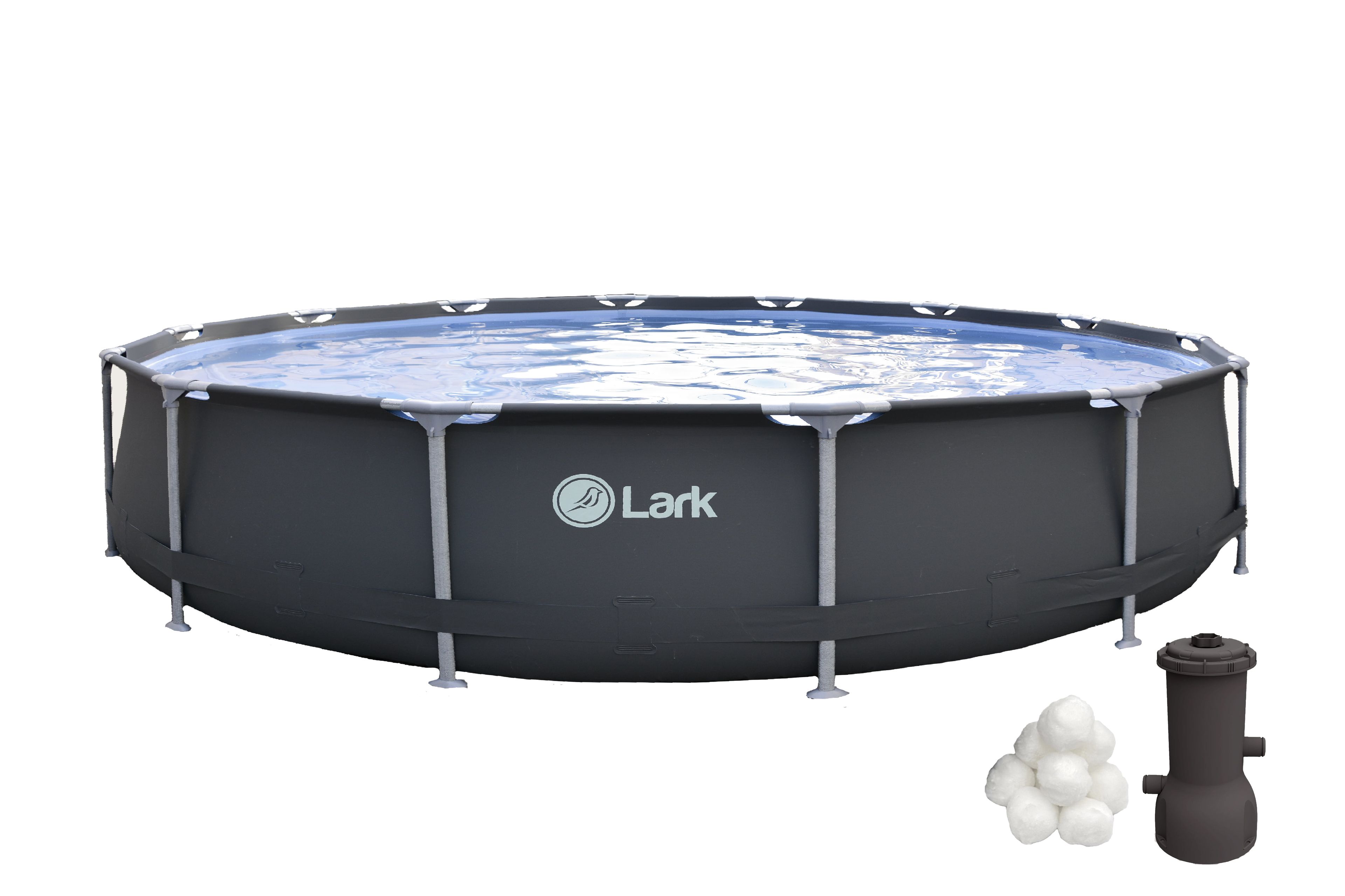 Lark 14' Graphite Fiberglass Frame Pool with Filtration Pump